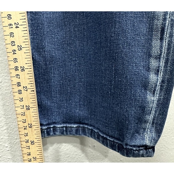 Kut from the Kloth Denim Jeans Women's 14 Blue Distressed Straight Leg 5 Pockets - Picture 5 of 10